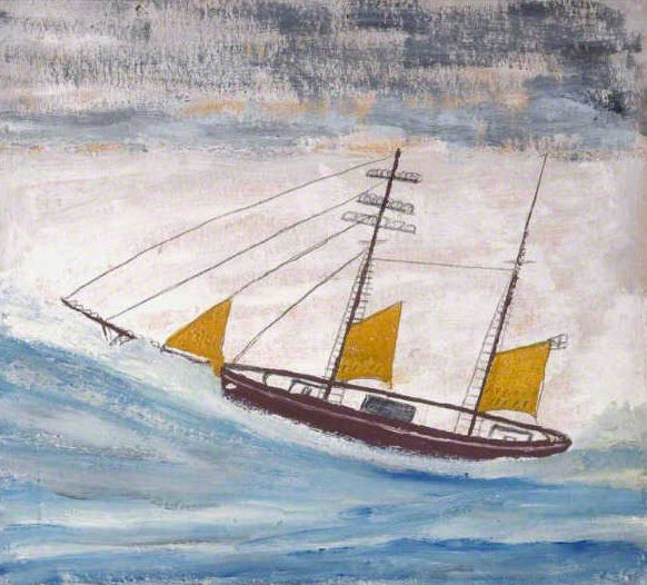 Um barco,<br/> por Fernando Carmino Marques 1 Alfred Wallis Atril press e1743041469813