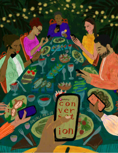 Angustias telefónicas,<br/> por Victorino Muñoz 1 Anjali Mehta Atril press