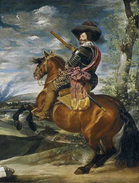 Velásquez e Cervantes,<br/> por Alfredo Behrens 1 Diego Velasquez Atril press 1
