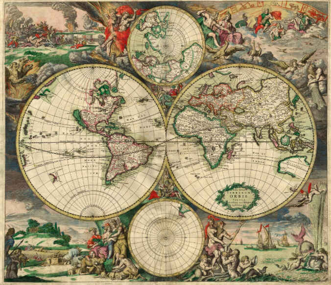 Mapas,<br/> por Lucy Gómez 1 World map Atril press